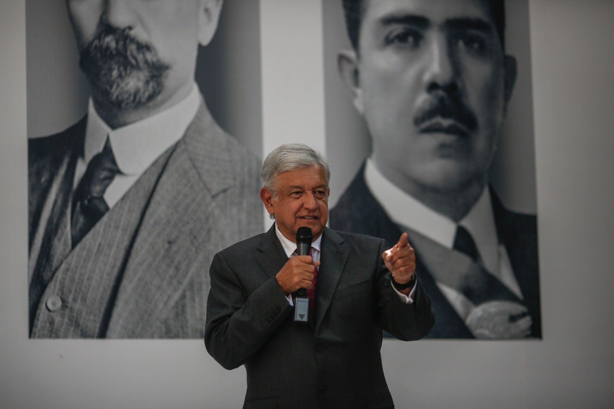 President Elect Lopez Obrador Hold Press Conference Backtracks On Bank Law Change 