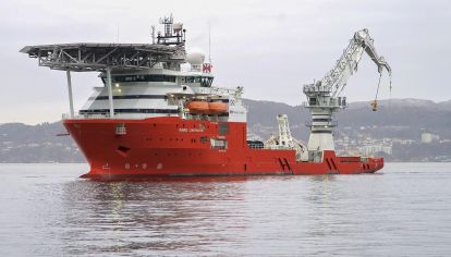 Operativo. El Seabed Constructor seguía ayer con los barridos en la zona 15A-4.