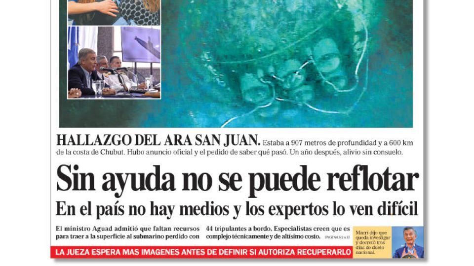 Tapa del diario.