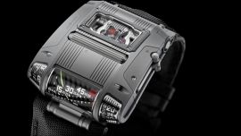 El diseño tan vanguardista como costoso del Urwerk UR-100C reinventar la manera en que miramos la hora.