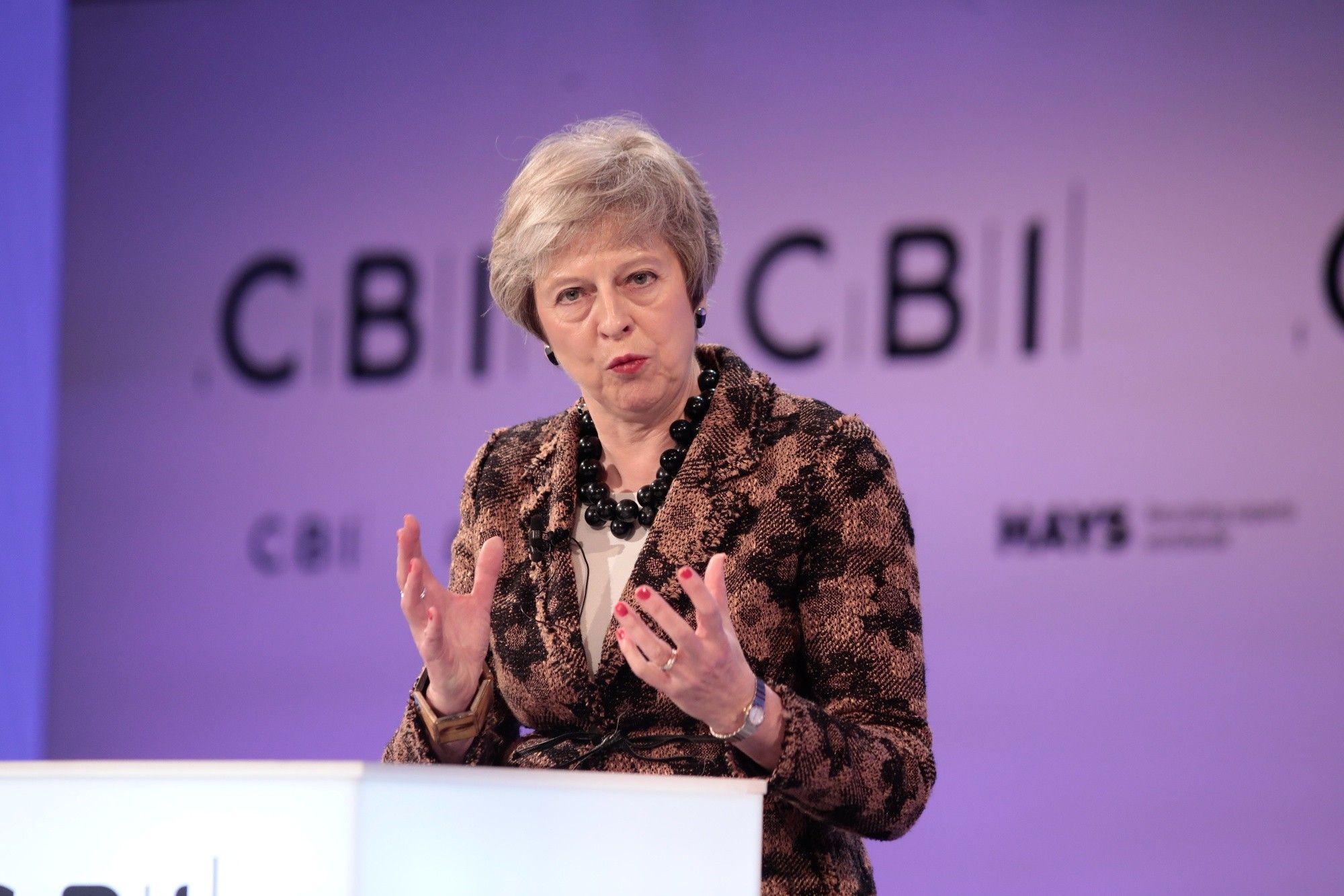 U.K. PM Theresa May Asks CBI Conference To Back Her Brexit Deal