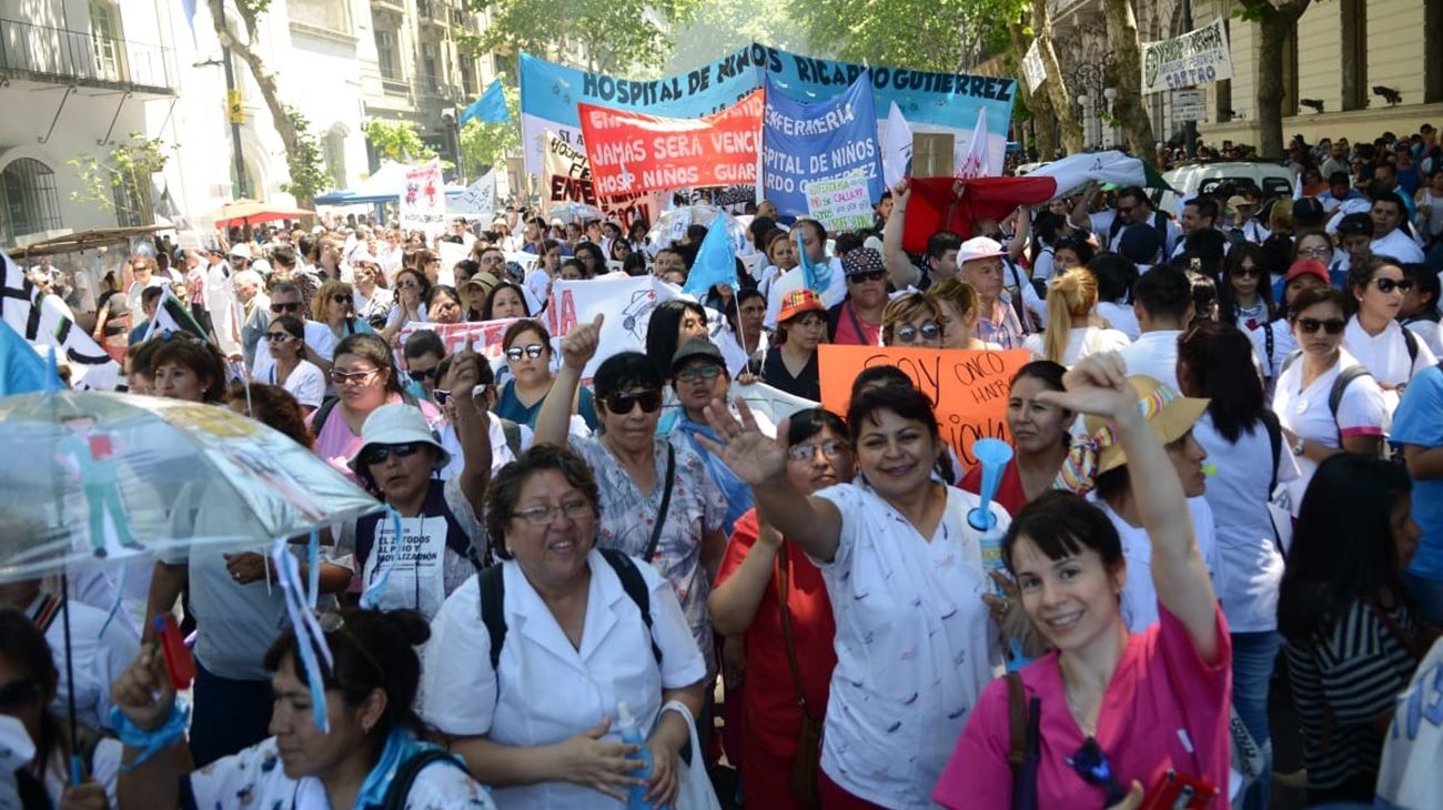 Marcha de la salud en Plaza de Mayo