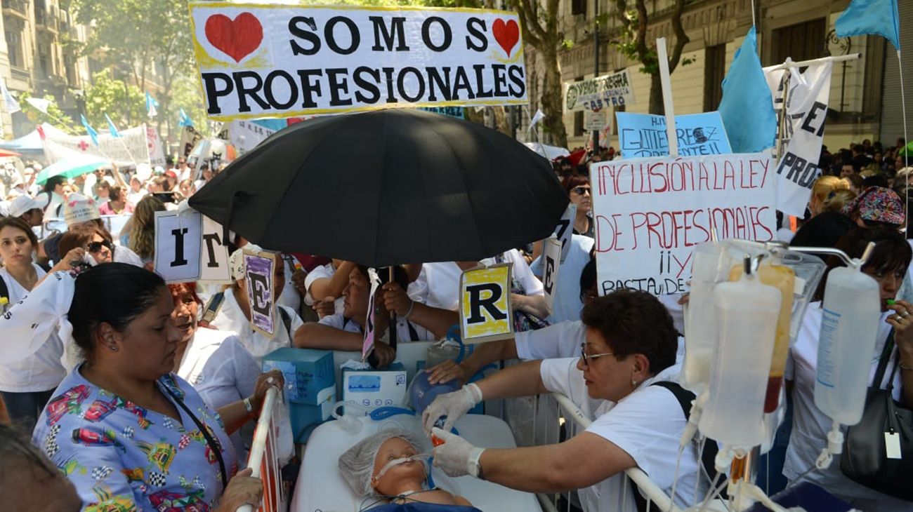 Marcha de la salud en Plaza de Mayo