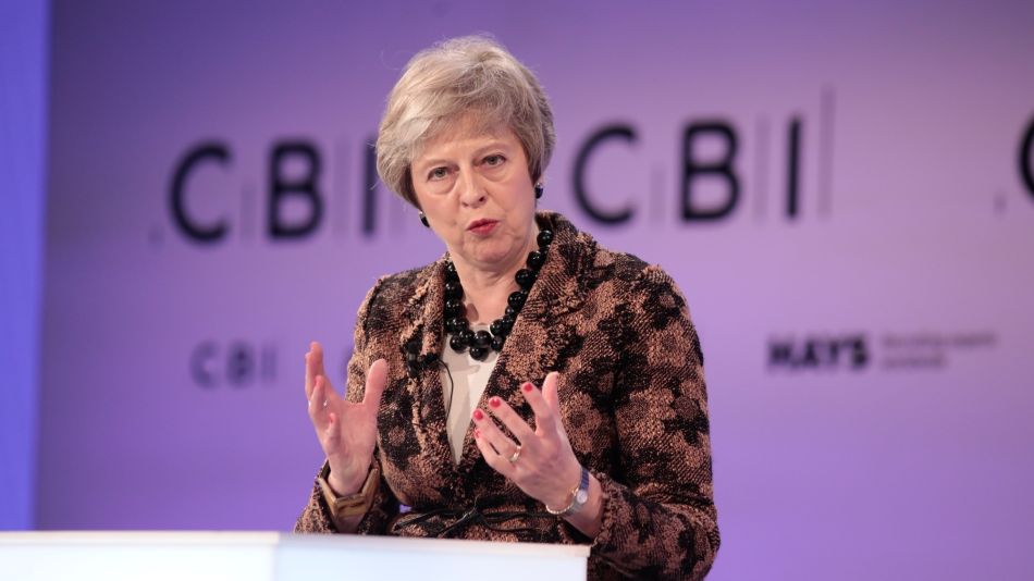 U.K. PM Theresa May Asks CBI Conference To Back Her Brexit Deal