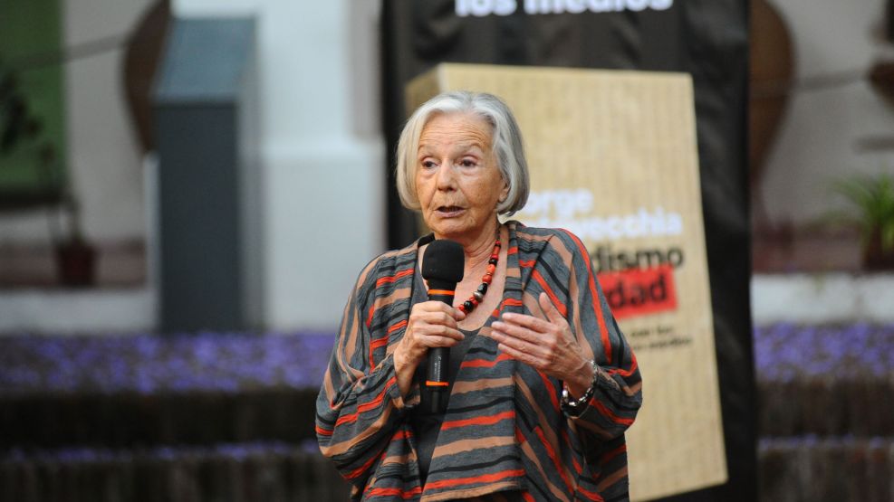 Beatriz Sarlo, durante la presentación de Periodismo y Verdad.
