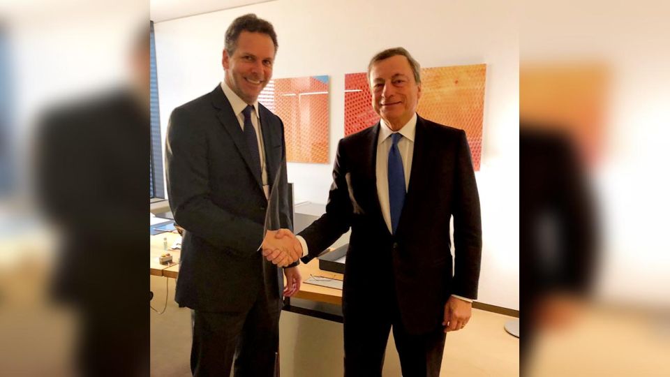 VIAJE. Sandleris con Draghi, la última semana en Europa.