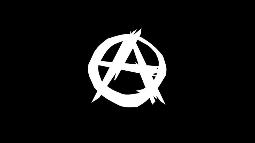La A, símbolo anarquista.