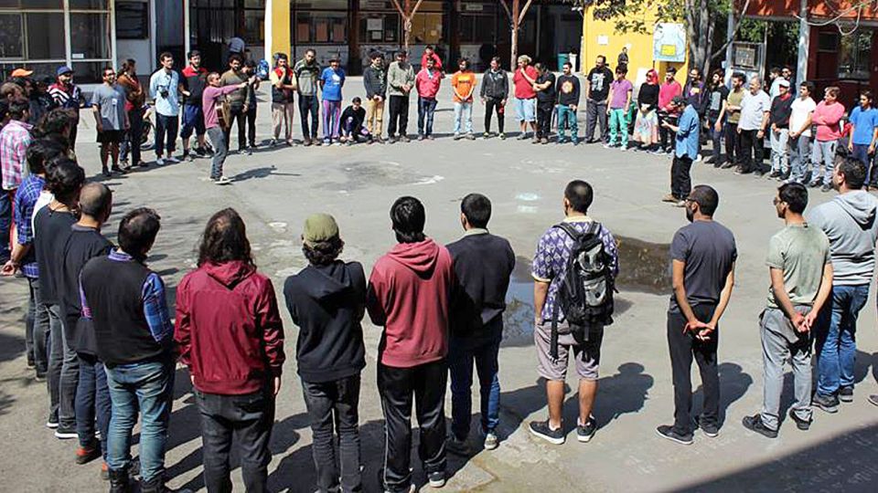 Reunidos. En el encuentro de varones antipatriarcales.