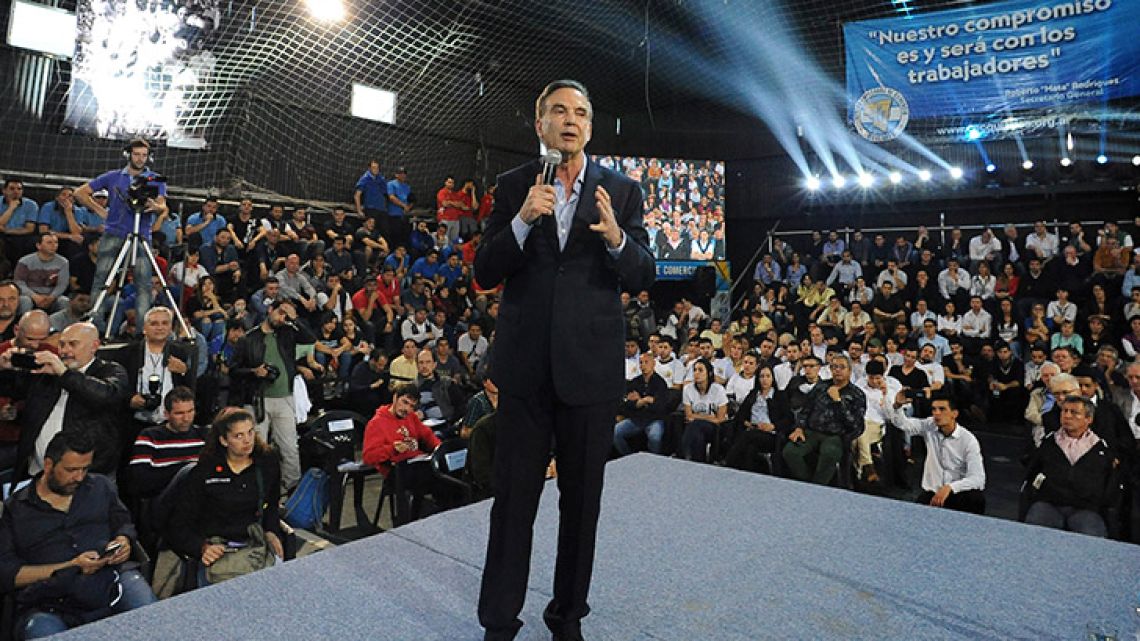 Senator Miguel Ángel Pichetto, pictured at a rally last month.