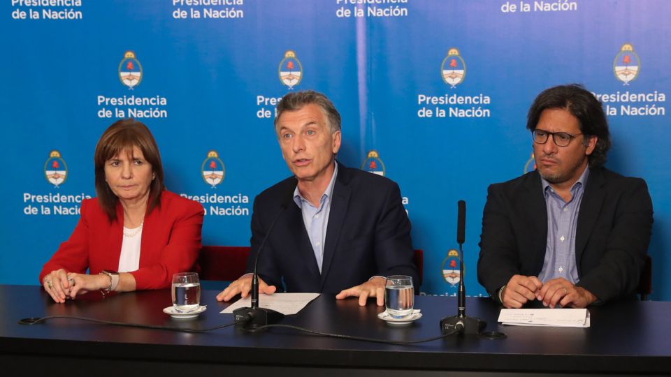 Macri, Bullrich y Garavano