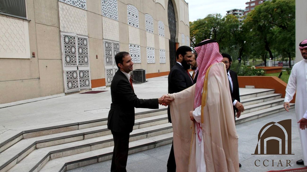 Delegación musulmana del G20 en la mezquita de Palermo