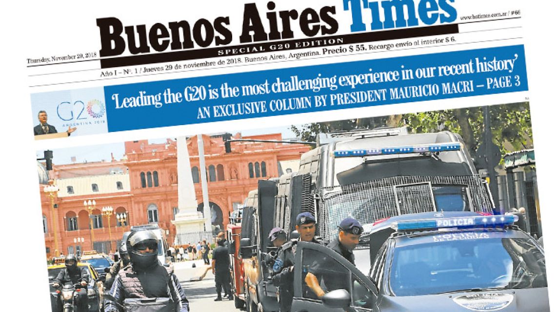 You can find your edition of our G20 special edition at kioscos in and around Buenos Aires today!