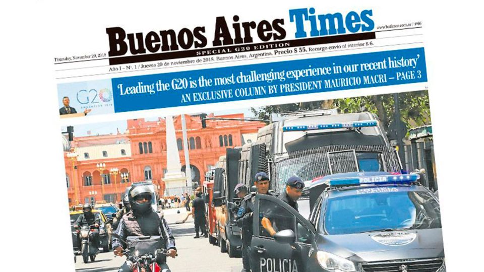 G20. La edición especial del Buenos Aires Times está disponible en todos los kioscos de la Ciudad y Gran Buenos Aires.