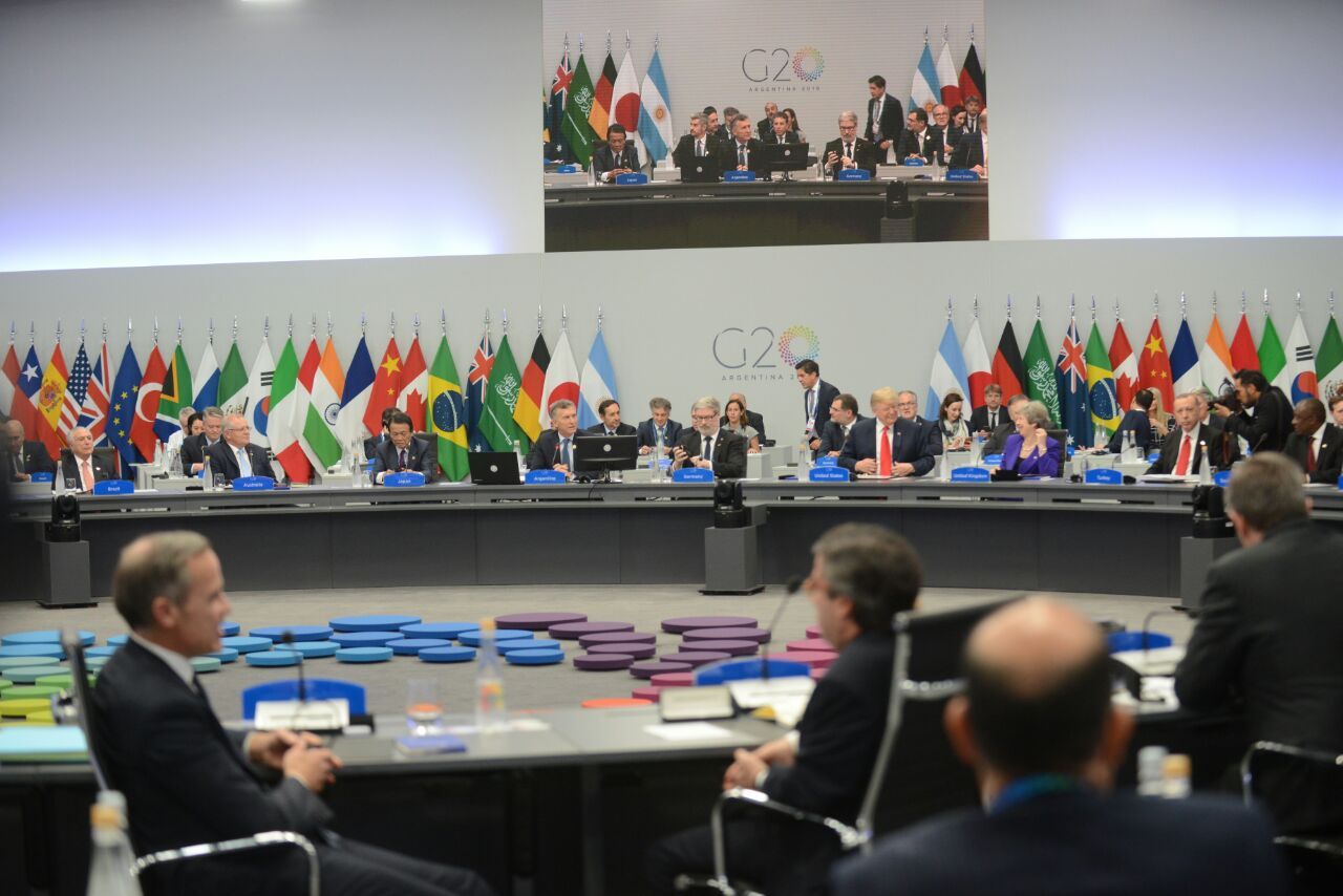 La primera sesión plenaria del G20 en Argentina.