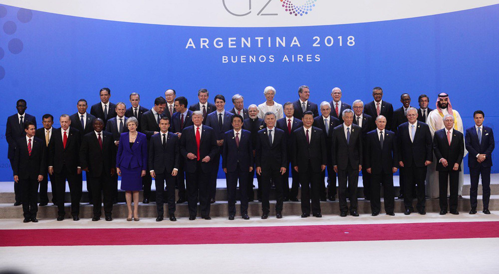 Los Presidentes asistentes a la Cumbre del G20.