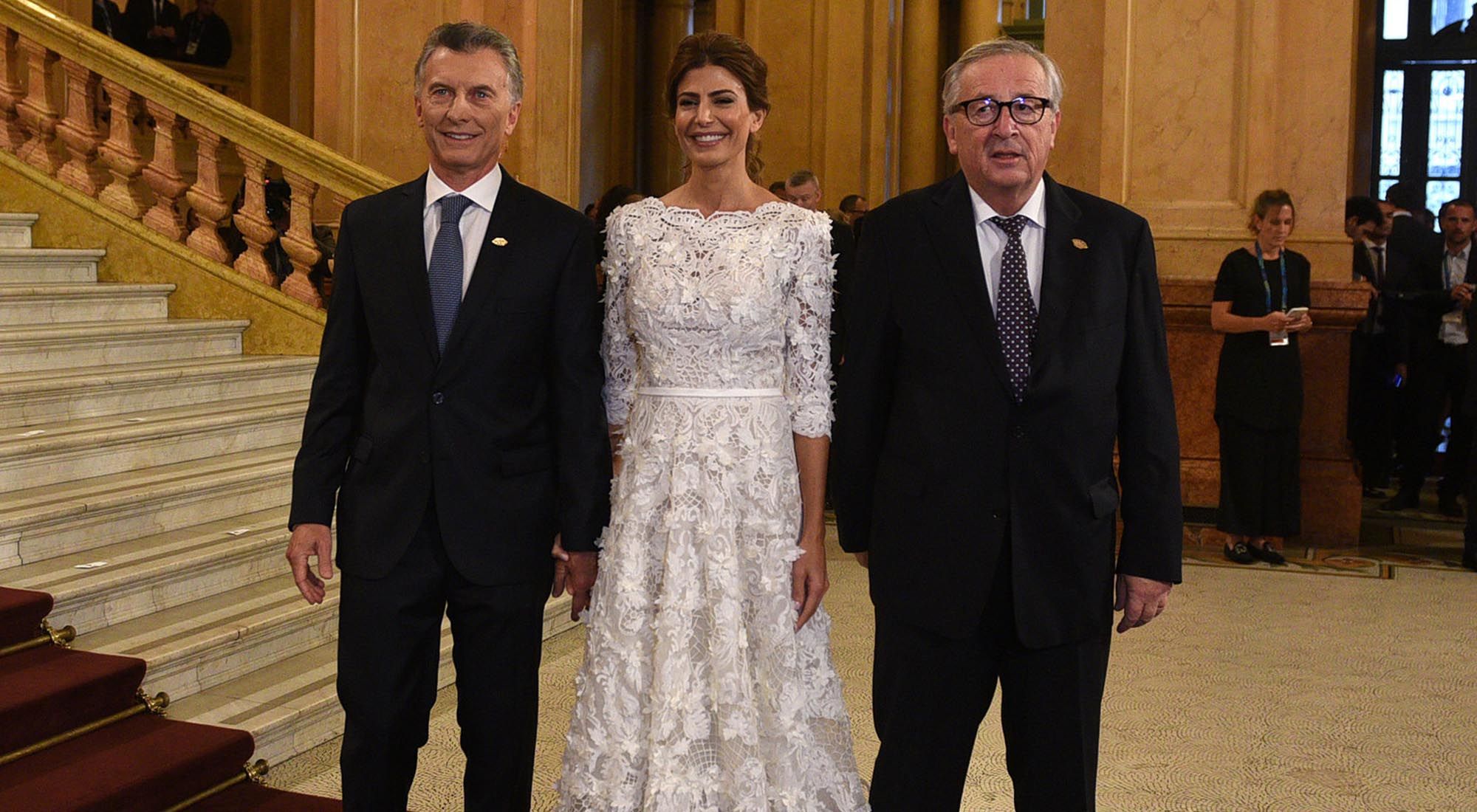 El presidente dio la bienvenida a los invitados a gala por el G20 que se realizó en el Teatro Colón.