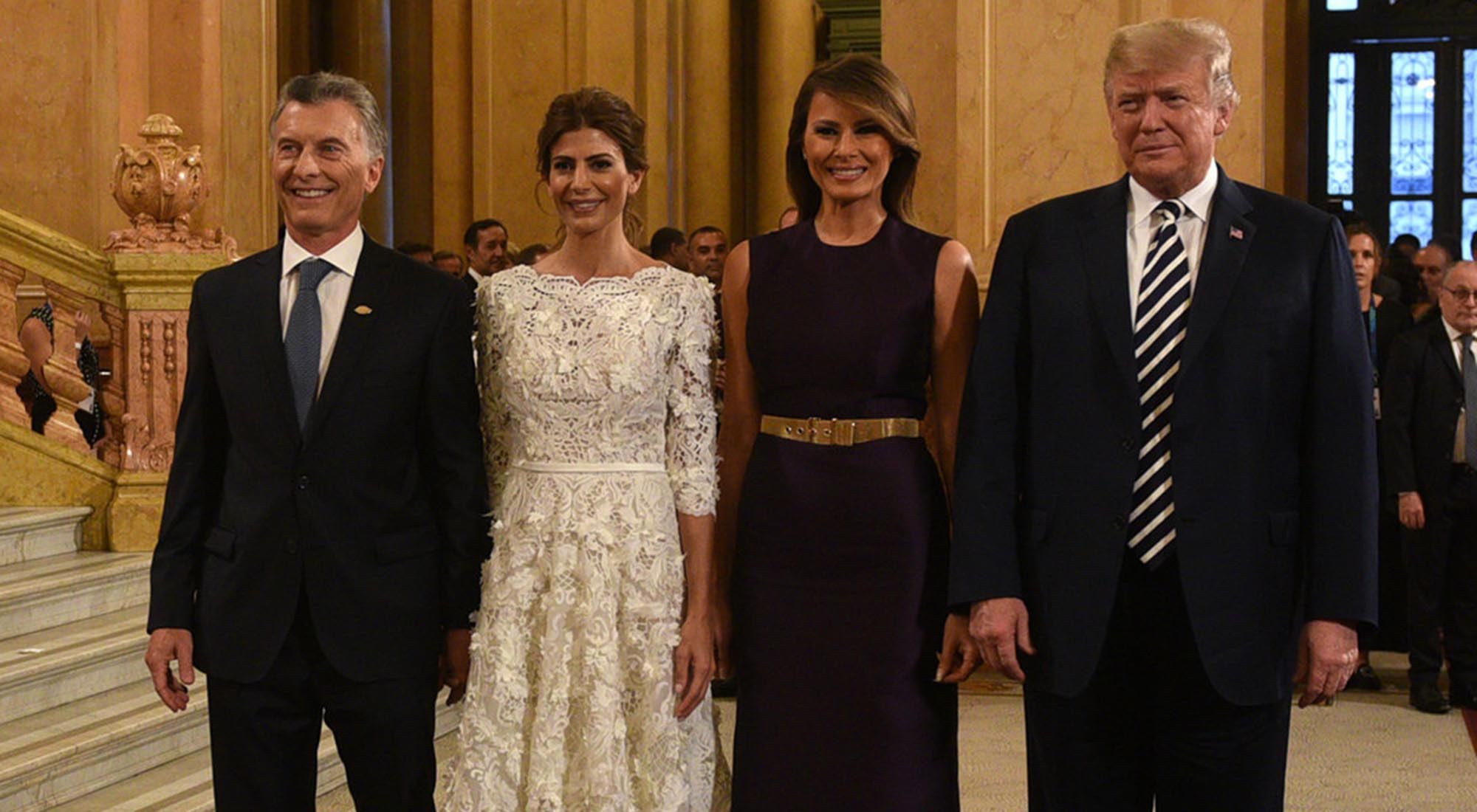 Macri, Awada junto a Melania y Donald Trump.