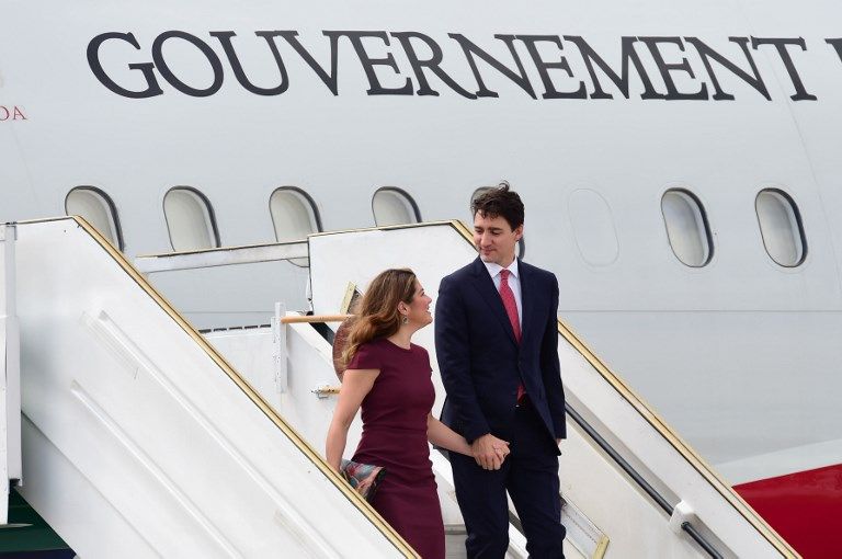 El premier canadiense, Justin Trudeau, vino a la Argentina con su esposa.