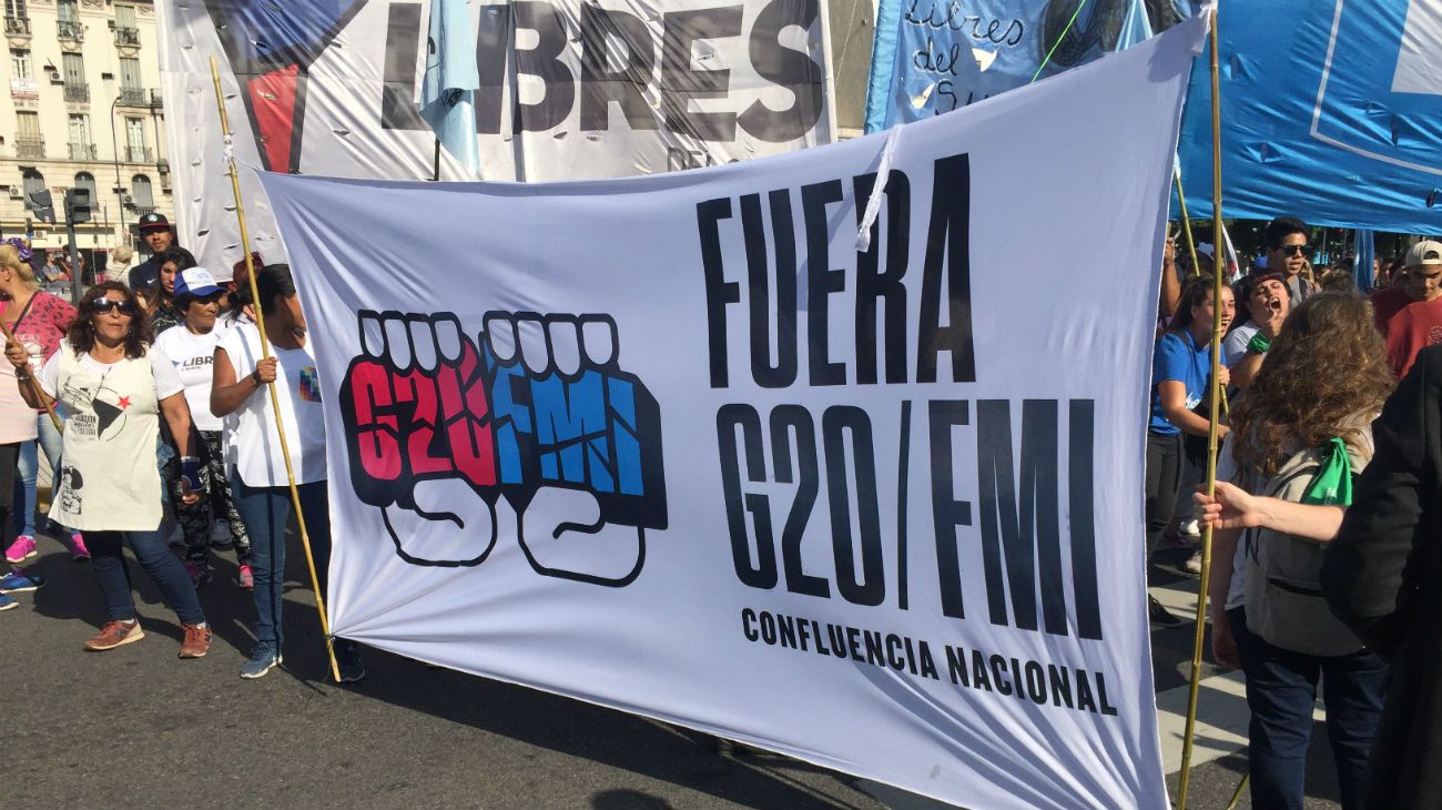 La marcha anti G20 terminó sin incidentes.