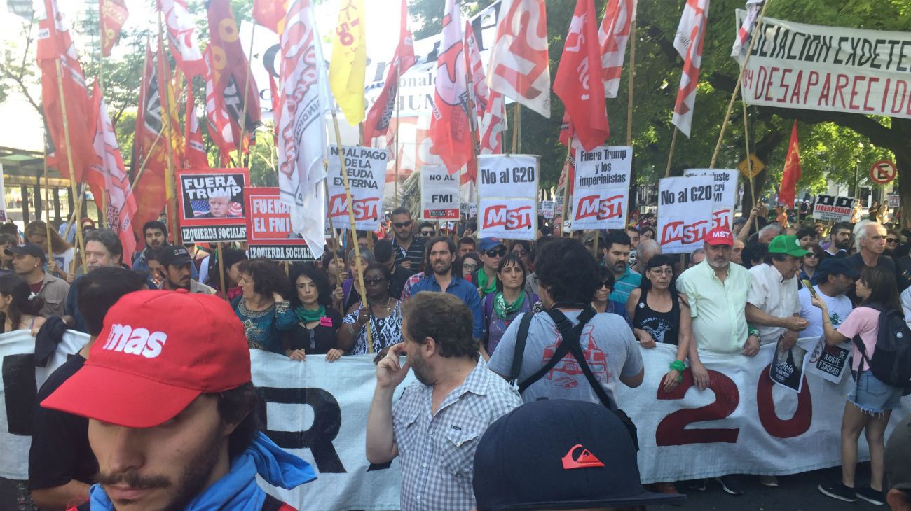 La marcha anti G20 terminó sin incidentes.