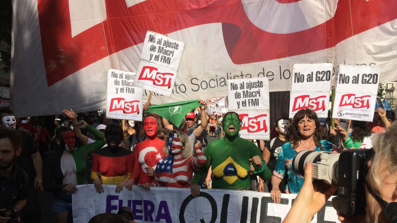 La marcha anti G20 terminó sin incidentes.