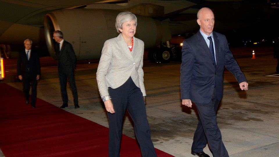 La primer ministra británica, Theresa May, llegó hoy al país para participar de la cumbre del G20