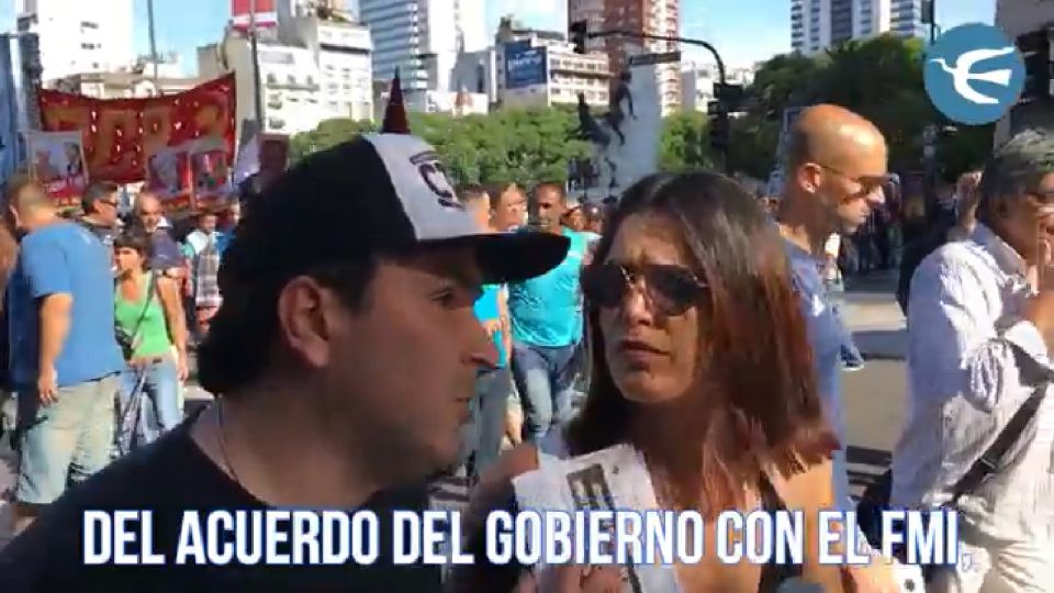 Organizaciones sociales se manifestaron contra el G20 y el FMI en la Ciudad.