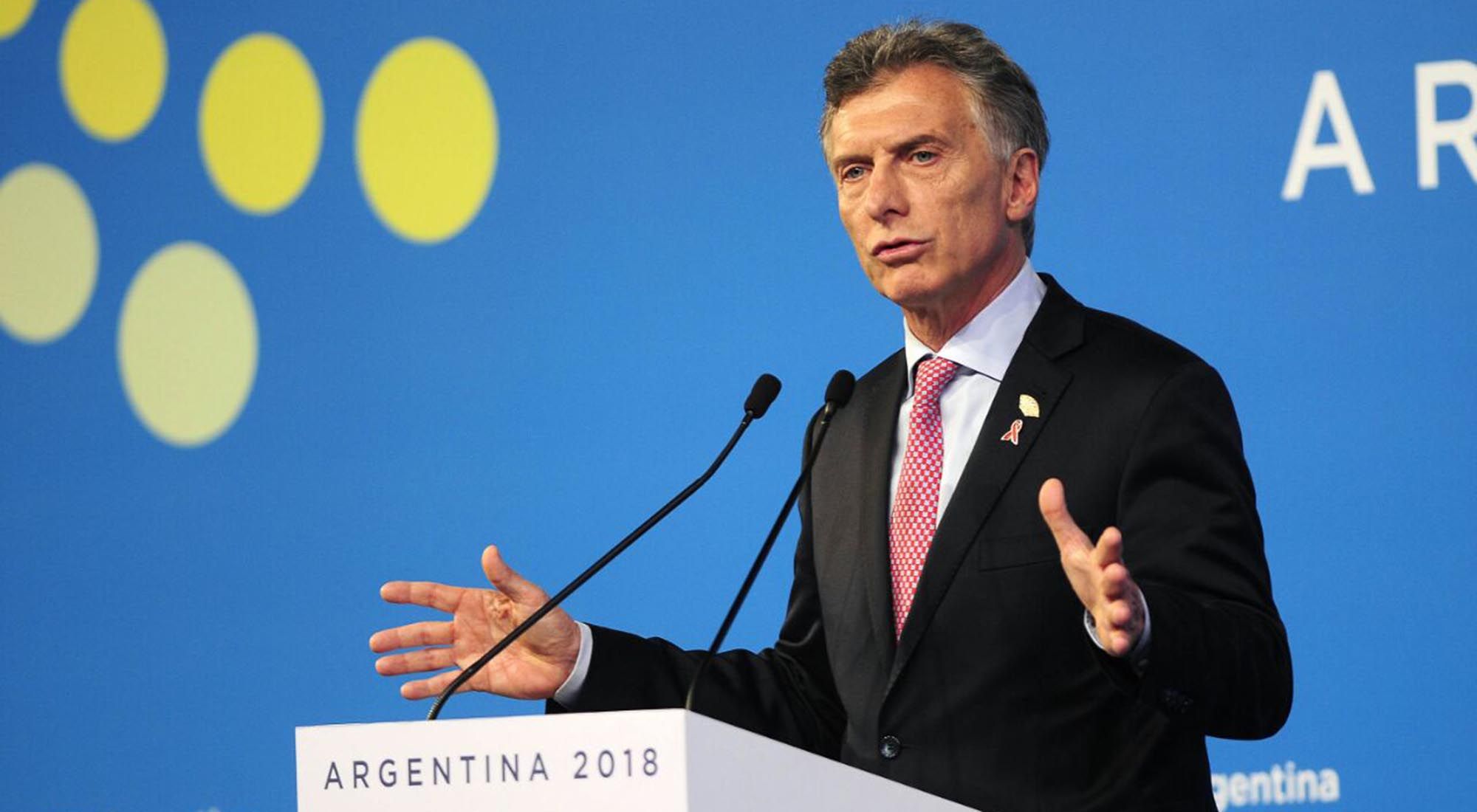 Macri en conferencia de prensa