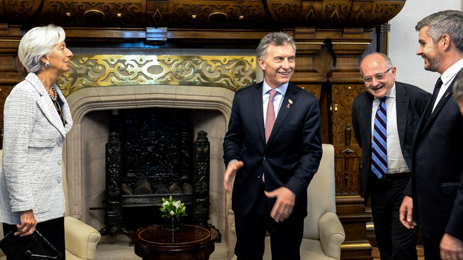 Christine Lagarde fue recibida por Mauricio Macri y parte de su gabinete en Casa Rosada.