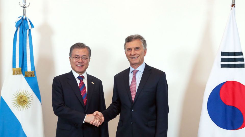 Macri recibió al presidente de Corea del sur Moon Jae-in en Olivos