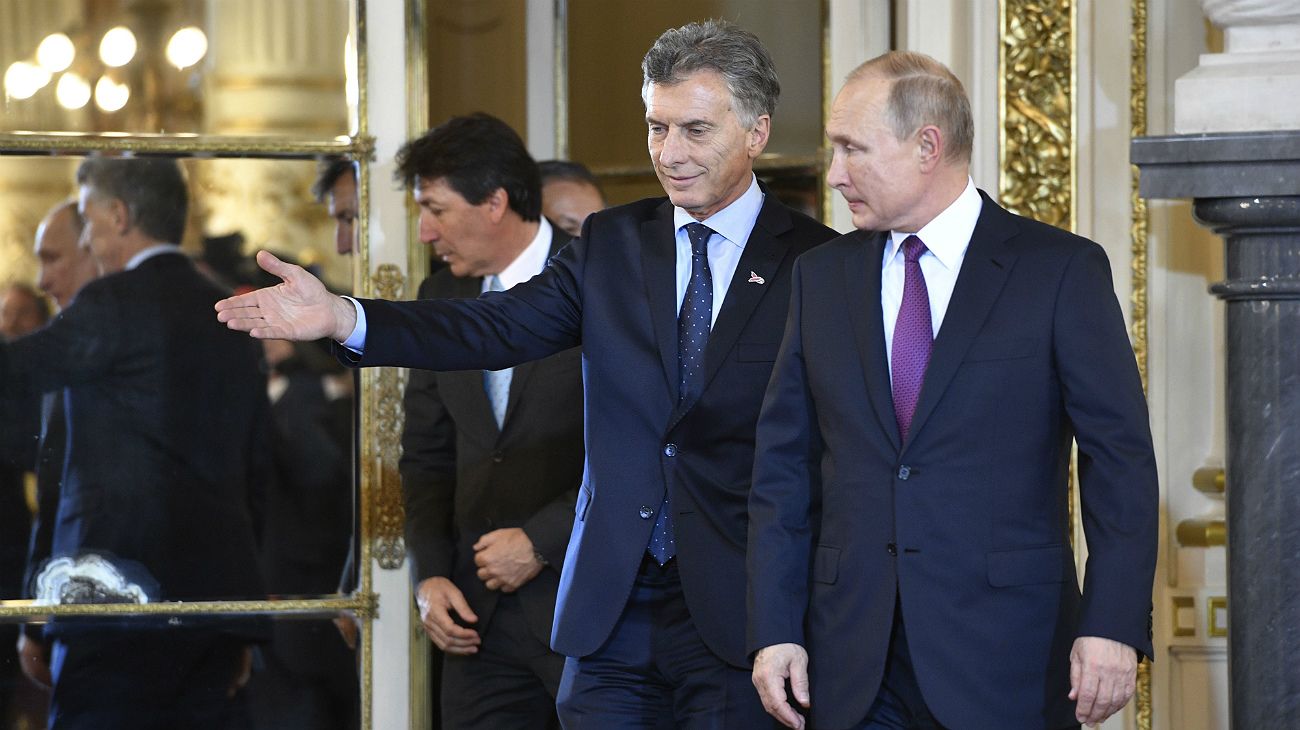 Vladimir Putin visitó a Mauricio Macri en la Casa Rosada.