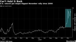 U.S. natural gas stages biggest November rally since 2000