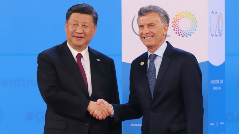 El presidente Mauricio Macri recibe al presidente de la República Popular China, Xi Jinping.