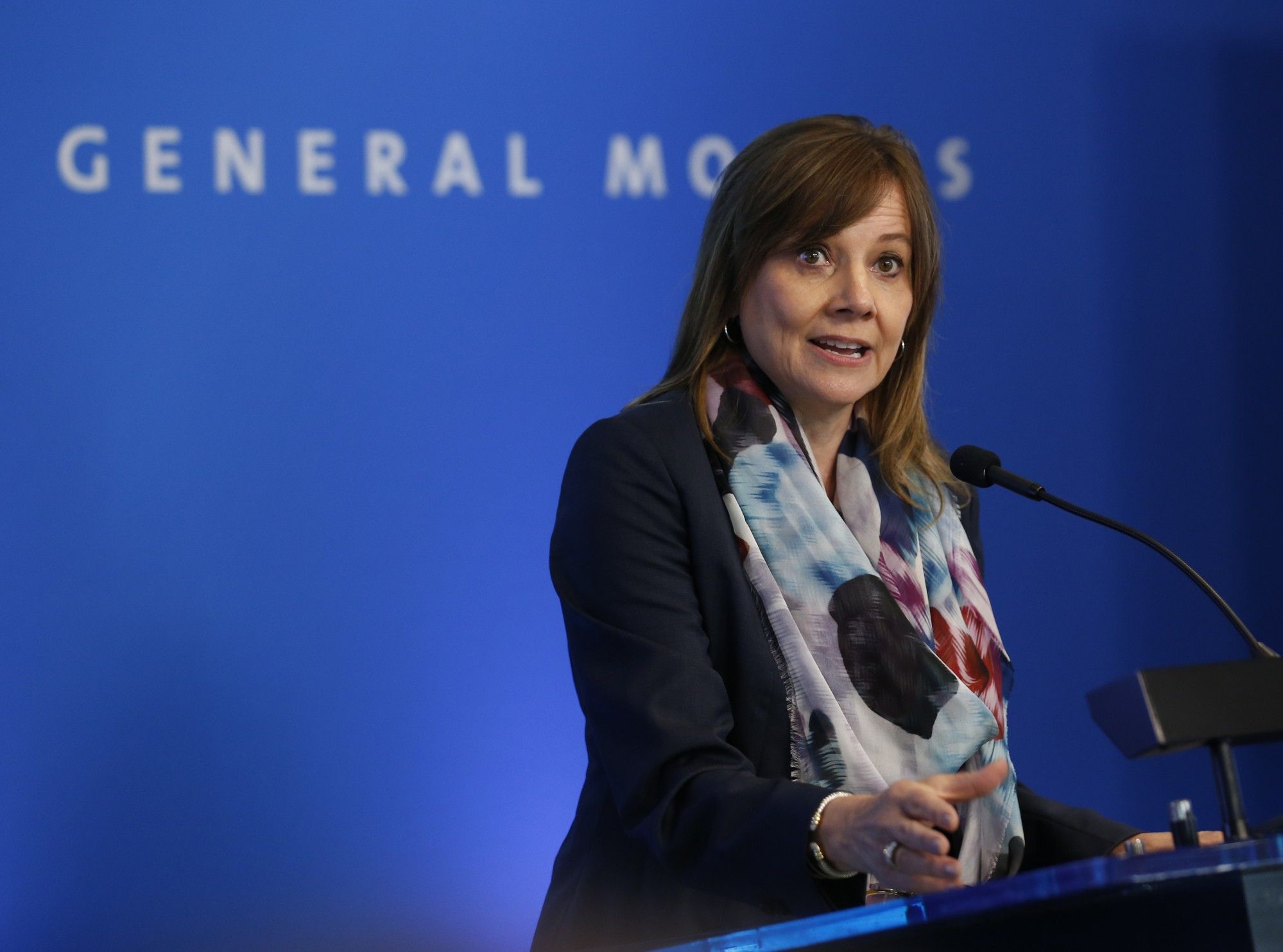 General Motors Chief Executive Officer Mary Barra Speaks Following The Annual Meeting  