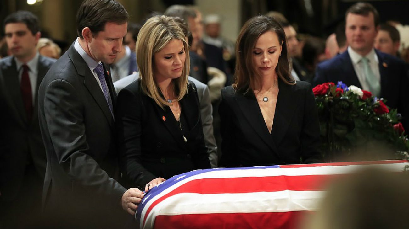 La Catedral Nacional de Washington fue el escenario del funeral religioso en honor al que fuera presidente de EE.UU. entre 1918 y 1993.