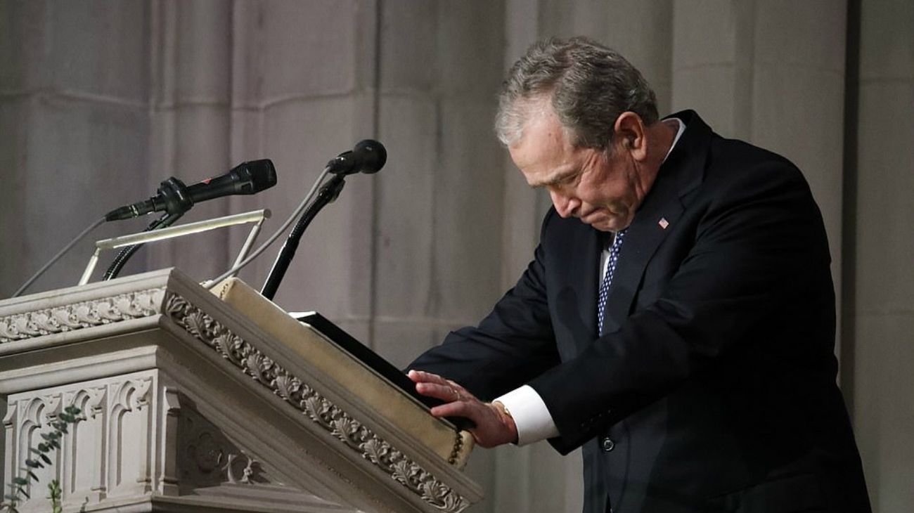 La Catedral Nacional de Washington fue el escenario del funeral religioso en honor al que fuera presidente de EE.UU. entre 1918 y 1993.