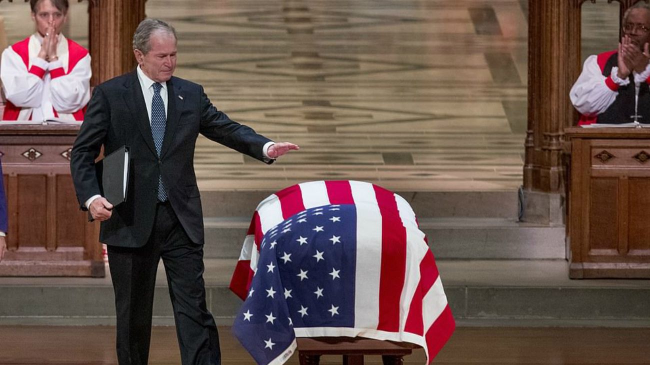 La Catedral Nacional de Washington fue el escenario del funeral religioso en honor al que fuera presidente de EE.UU. entre 1918 y 1993.