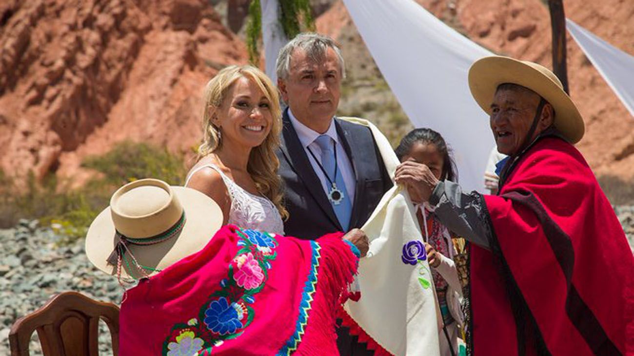 Casamiento Morales-Snopek. La ceremonia fue guiada por líderes espirituales.