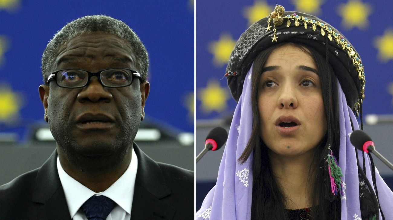 Una iraquí y un congoleño reciben el Nobel de la Paz por su lucha contra la violencia sexual