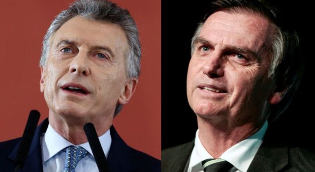 Mauricio Macri y Jair Bolsonaro, mandatarios vecinos.