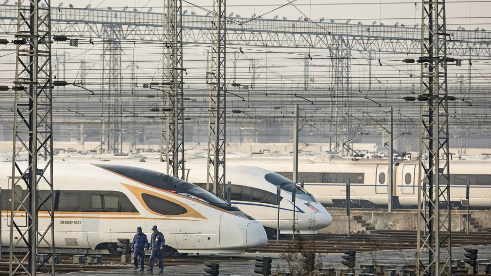 Views of a High Speed Train Yard as Bullet Trains Transform the World's Biggest Migration