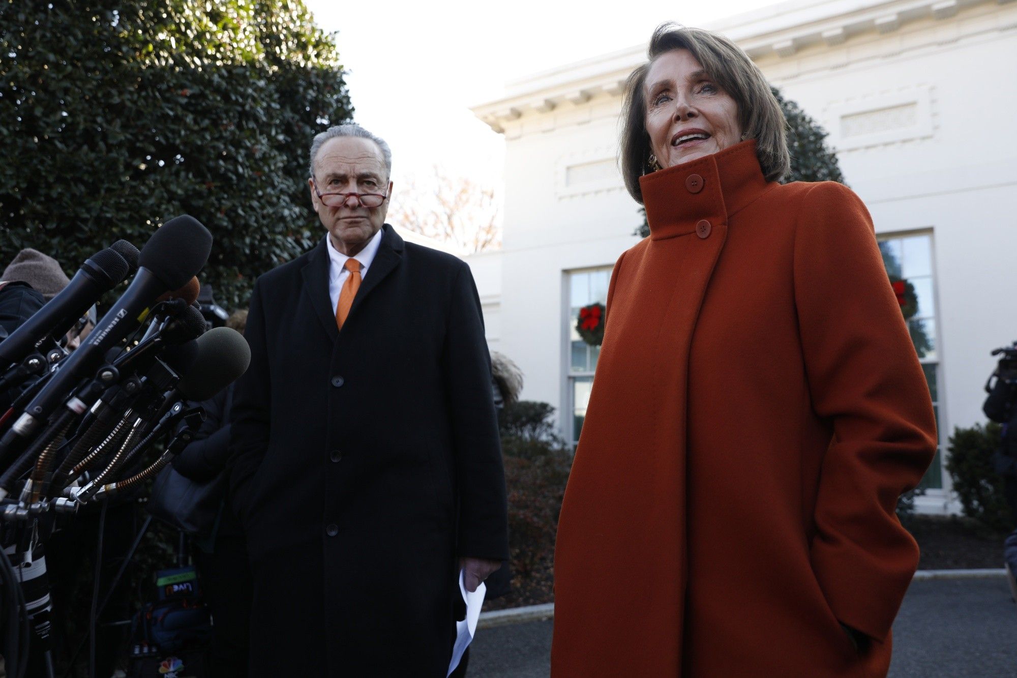 House Minority Leader Pelosi And Senate Minority Leader Schumer Meet With President Trump 