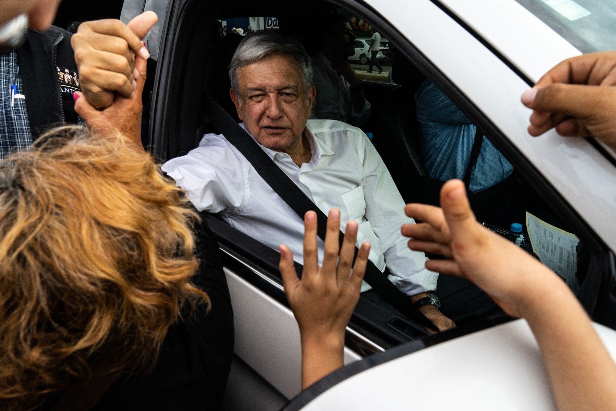 President Lopez Obrador Meets With Flood Victims Of Hurricane Willa 