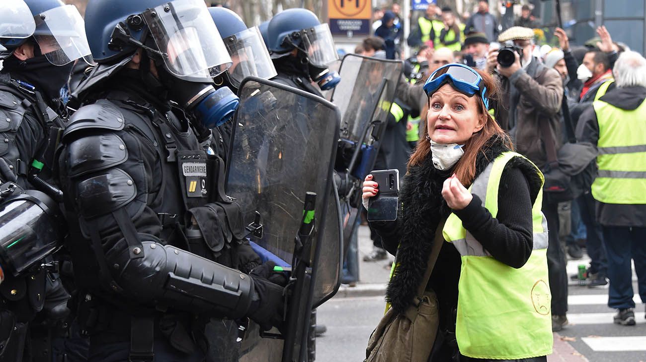 Marcha de los chalecos amarillos en francia