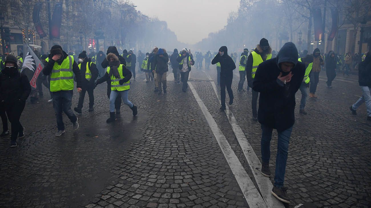 Marcha de los chalecos amarillos en francia