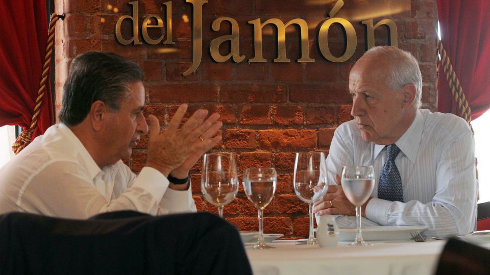 Eduardo Duhalde y Roberto Lavagna, juntos en 2010. Foto: Noticias Argentinas (archivo).