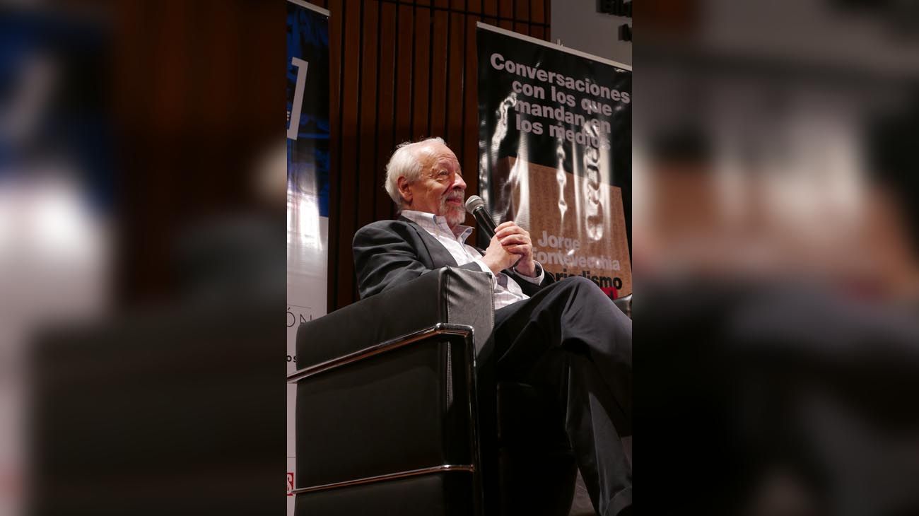 En la sala Jorge Luís Borges de la biblioteca Nacional Mariano Moreno, Jorge Fontevecchia entrevistó a James Neilson y Horacio Verbitsky en el marco de la presentación de su nuevo libro 