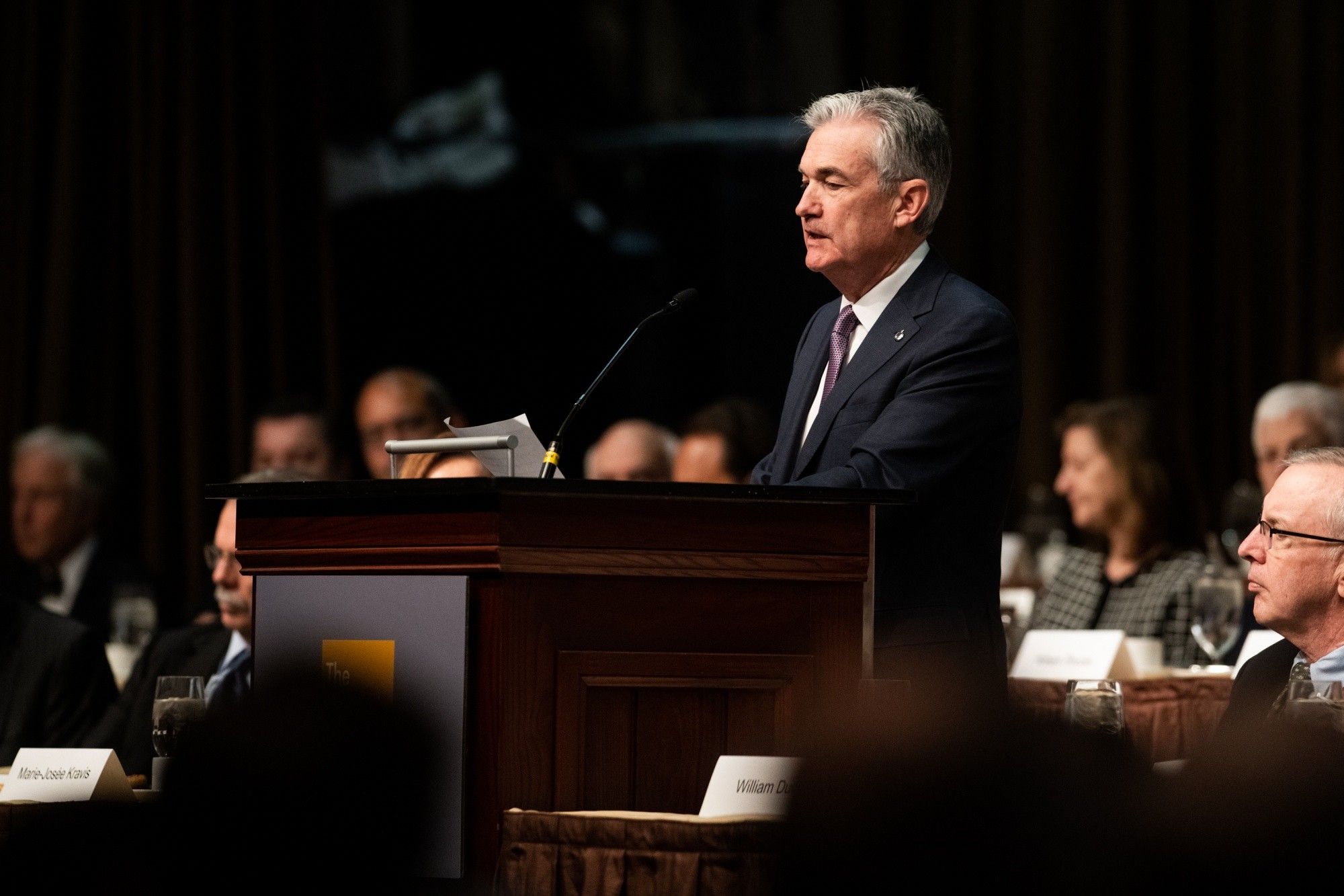 Federal Reserve Chairman Jerome Powell Speaks At Economic Club Of New York