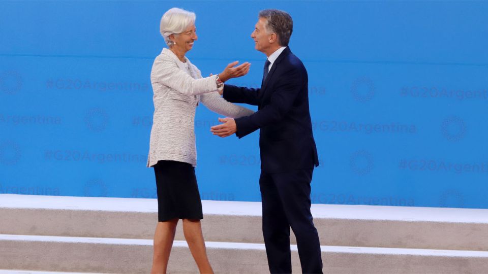 Christine Lagarde y Mauricio Macri.