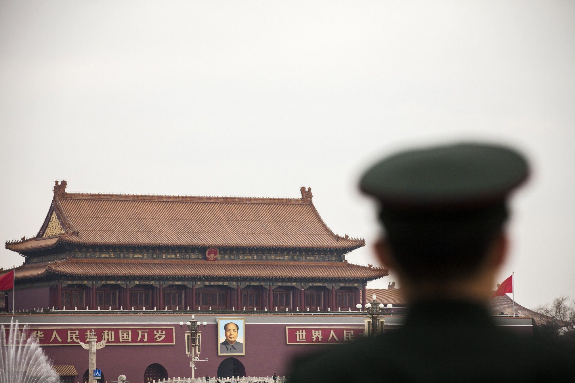 Views of the Great Hall of the People as the 13th National People's Congress Continues